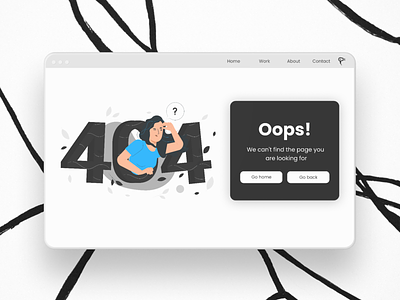 Maratón UI - 404 Page 404 branding browser hair illustration page ui web