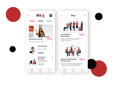 DailyUI - #35 Blog Post app blog design illustration learn nilsen nngroup norman phone ui