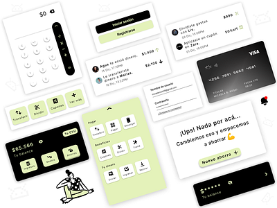 Components - TREND app branding cash design financial productdesign ui ux wallet