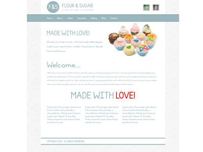 Flour & Sugar cake cupcake design website