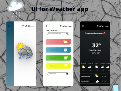 UI/UX for a Weather App