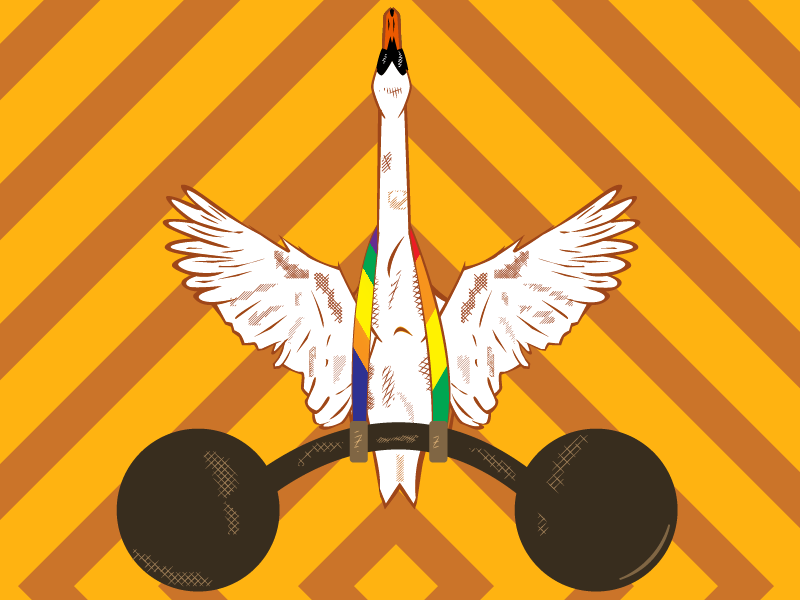 Orlando Strong — July Dribbble Meet-Up wip lgbtq textures dumbells orlando swans