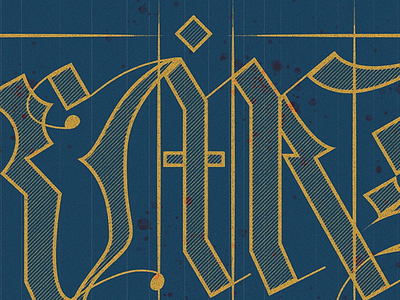 Medieval Script Study grid lettering ligature medieval texture