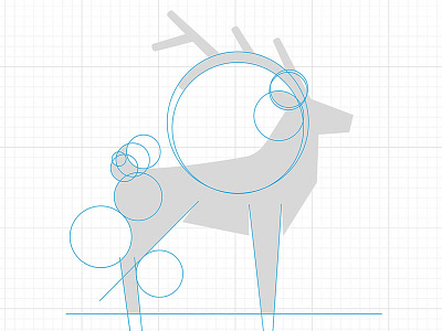 Blue Stag Construction animal construct logo stag