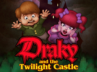 Draky and the Twilight Castle character cover game illustration video game