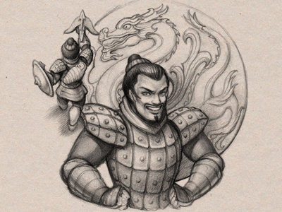 Magic&Fight character: Shao Kung character drawing fantasy game illustration pencil videogame