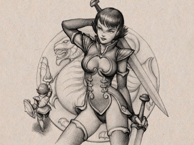 Magic&Fight character: Liou-Tsuei character drawing fantasy game illustration pencil videogame