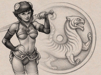 Magic&Fight character: Liou-Tsuei2 character drawing fantasy game illustration pencil videogame