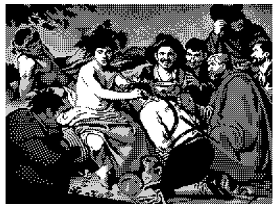Los Borrachos (Velázquez) pixel screensaver zx spectrum
