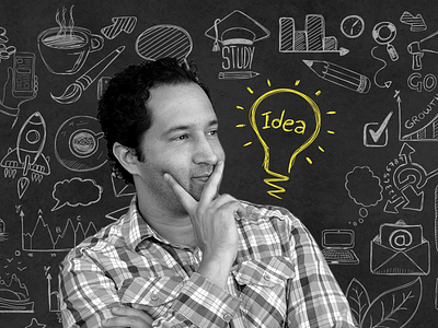 Idea blackboard idea promotion self thoughts