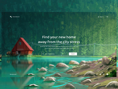 Home Finder: #30daysofwebdesign illustration nature search ui web design