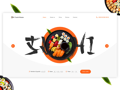 Book a table: #30daysofwebdesign design food hero interface japan sushi ui web web design webdesign