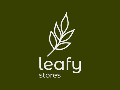 LEAFY STORES - LOGO branding design graphic design icon illustration logo typography vector