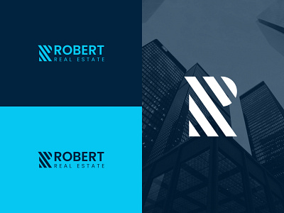 ROBERT - REAL ESTATE LOGO branding design flat graphic design icon illustration illustrator logo minimal typography vector