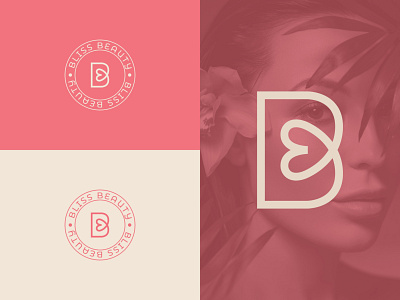 BLISS BEAUTY art brand branding clean design flat graphic design icon illustration illustrator logo logo design minimal typography vector