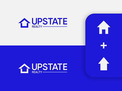 UPSTATE REALTY art brand branding clean design flat graphic design icon illustration illustrator logo logo design minimal typography vector