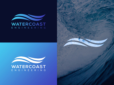 WATERCOAST ENGINNERING branding design graphic design icon illustration logo typography vector