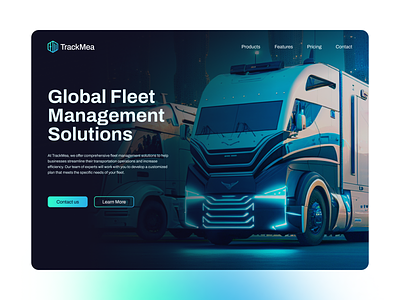 TrackMea - Web Design ai ai art design fleet management logistics logistics website ui uiux ux web design web page