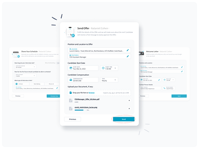 foh&boh: Action modals ats hiring input modals recruiting schedule ui ux