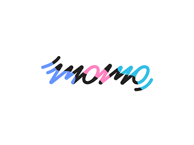 momo - baby shop baby color palette font handwritten kids logo logotype shape shop typography
