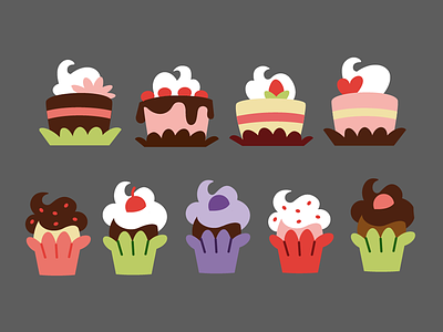 Desserts cute desserts food illustrator vector