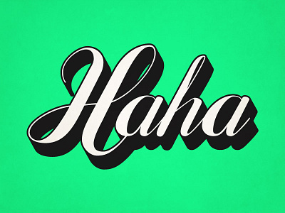 Haha Type lettering typography