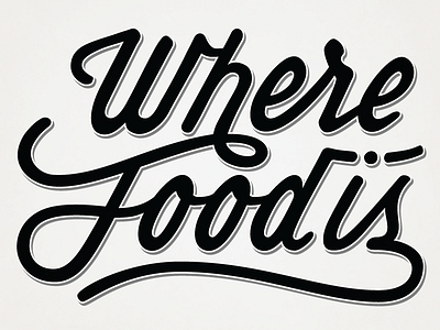 Where Food Is Logo lettering logo typography