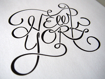 New York Script lettering new york script typography