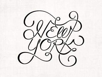 New York Script Vector lettering new york script typography vector