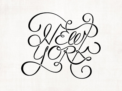 New York Script Vector