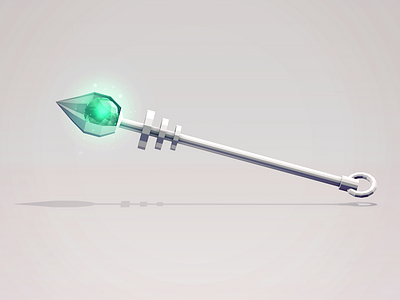 Scepter 3d cinema 4d illustration lights low low poly poly scepter studio weapon