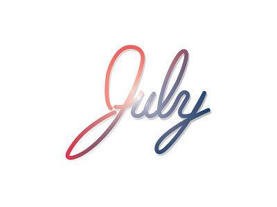 July Lettering