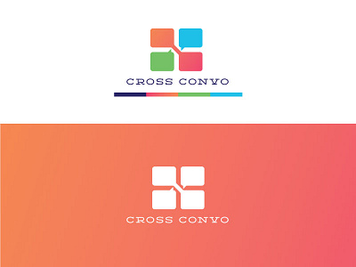 Cross Convo branding logo type typography vector