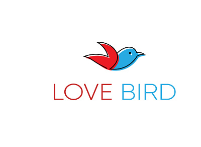Love Bird Logo design 3d bird logo branding graphic design logo logo design love bird