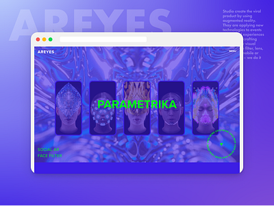 AREYES STUDIO - Case study page for the website ar art branding design digital design ui ui design ux vr web web design
