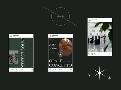 Social media content for Char Orchestra branding content plan design digital design identity instagram logo web design