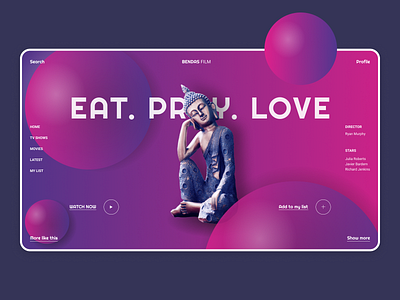 Eat. Pray. Love. User Interface design branding design digital design ui ui design user experience user interface design ux ux design web web design