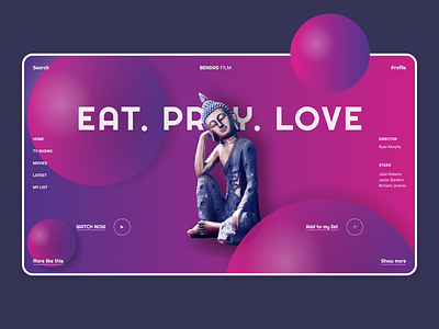 Eat. Pray. Love. User Interface design