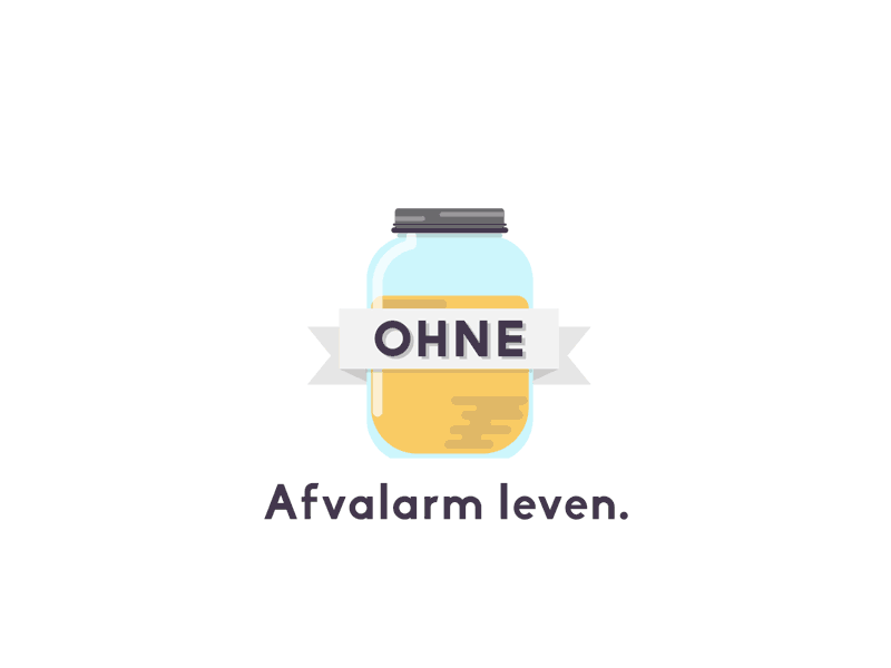 Ohne - naturally unpackaged afval animation food fresh jar logo mason jar naturally ohne organic redesign unpacked