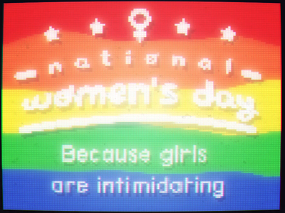 Girls are intimidating barf girls independent intimidation national puke rainbow woman womensday