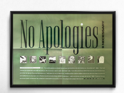Survivor Mag: No Apologies Necessary Poster concept design logo print magazine