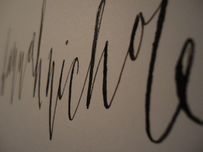 h–n calligraphy