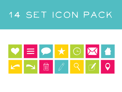 14 Set Icon Pack hand drawn icons vector