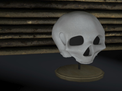 Cinema 4D display skull 4d cinema