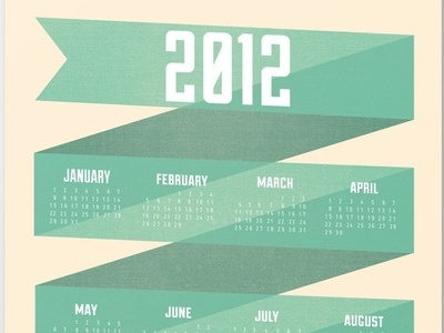 2012 Calendar Poster calendar duke miso poster teal turquoise