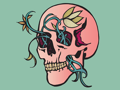 Pretty Skull design illustration vector