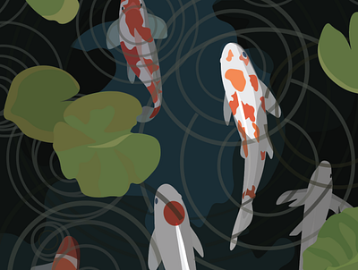 Koi design illustration