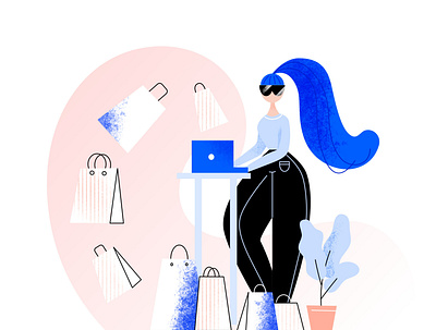 Shopping 2020 ecommerce ecommerce illustration ecommerce shop online shop online store shop shopping shopping bag vector vectorart women