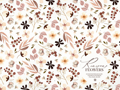 Renesans flowers - pattern