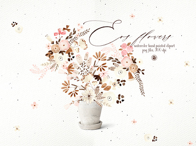 Eos Flowers - watercolor clipart floral flowers hand painted watercolor watercolor flowers watercolor painting